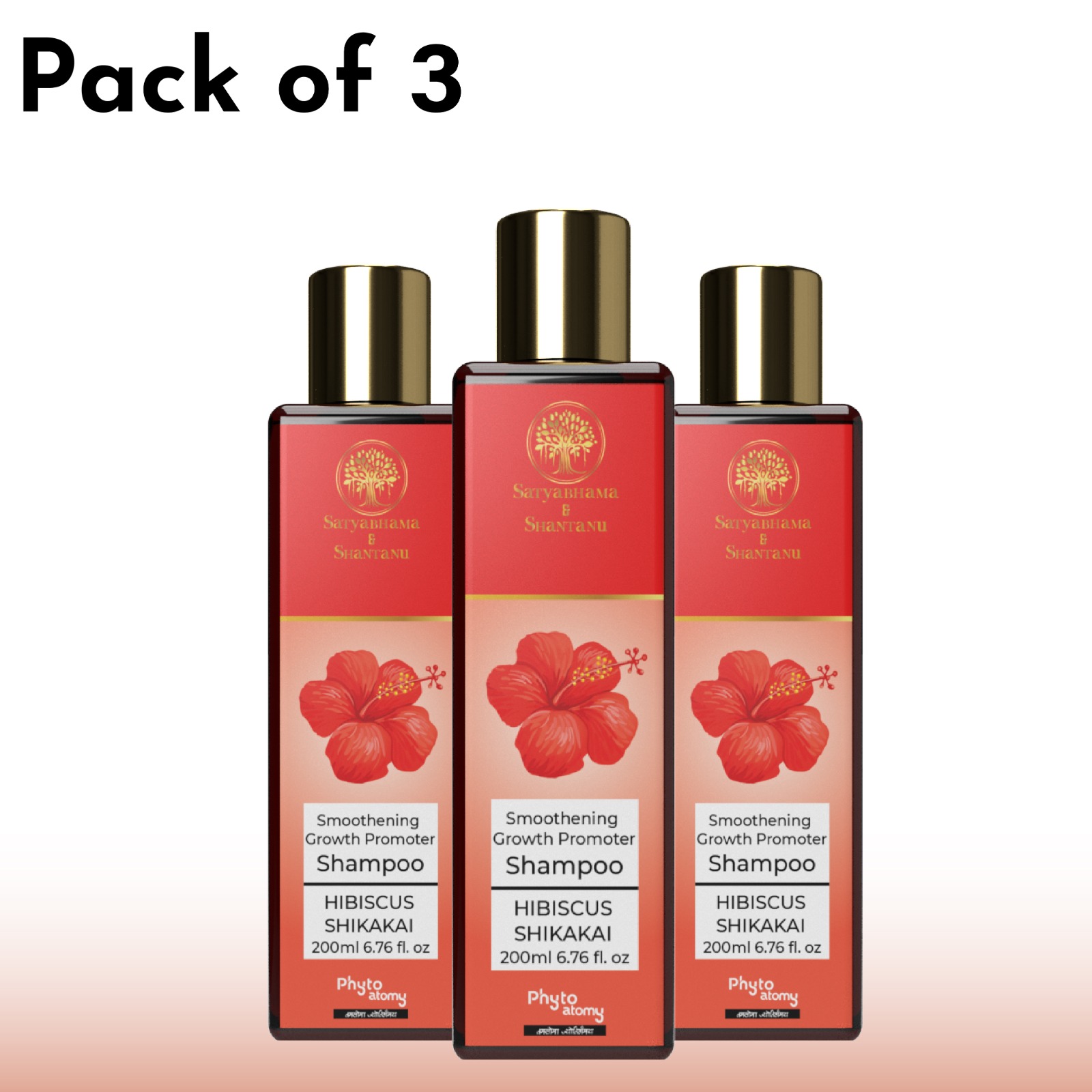 Hibiscus Shikakai Shampoo (200 ml) Pack Of 3